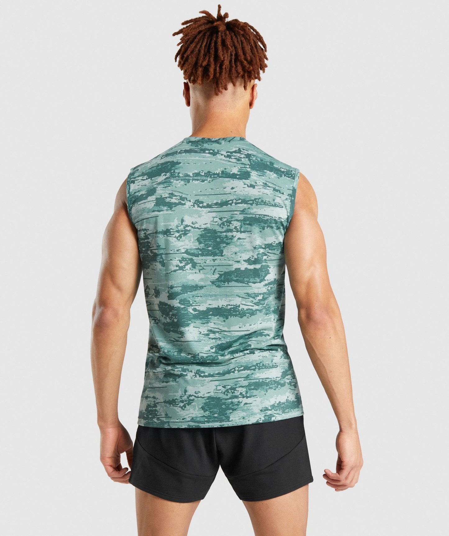 Gymshark Chalk Tank - Light Green Print