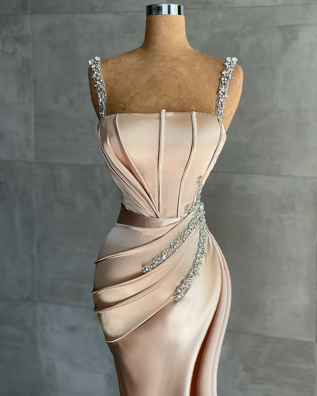 Champagne Black Girl Prom Dress for Curvy Girl