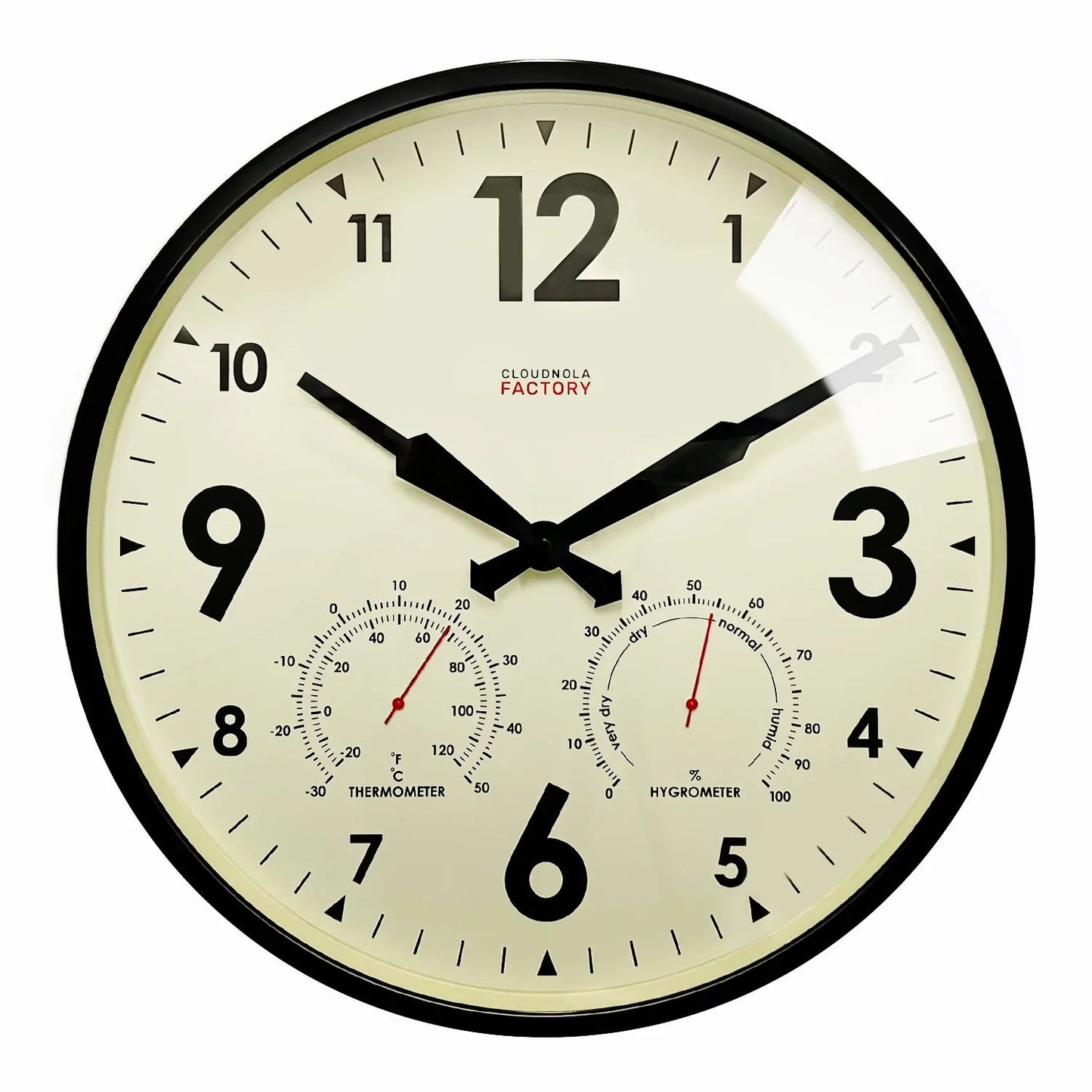 Factory Outdoor XL Wall Clock & Weather Station