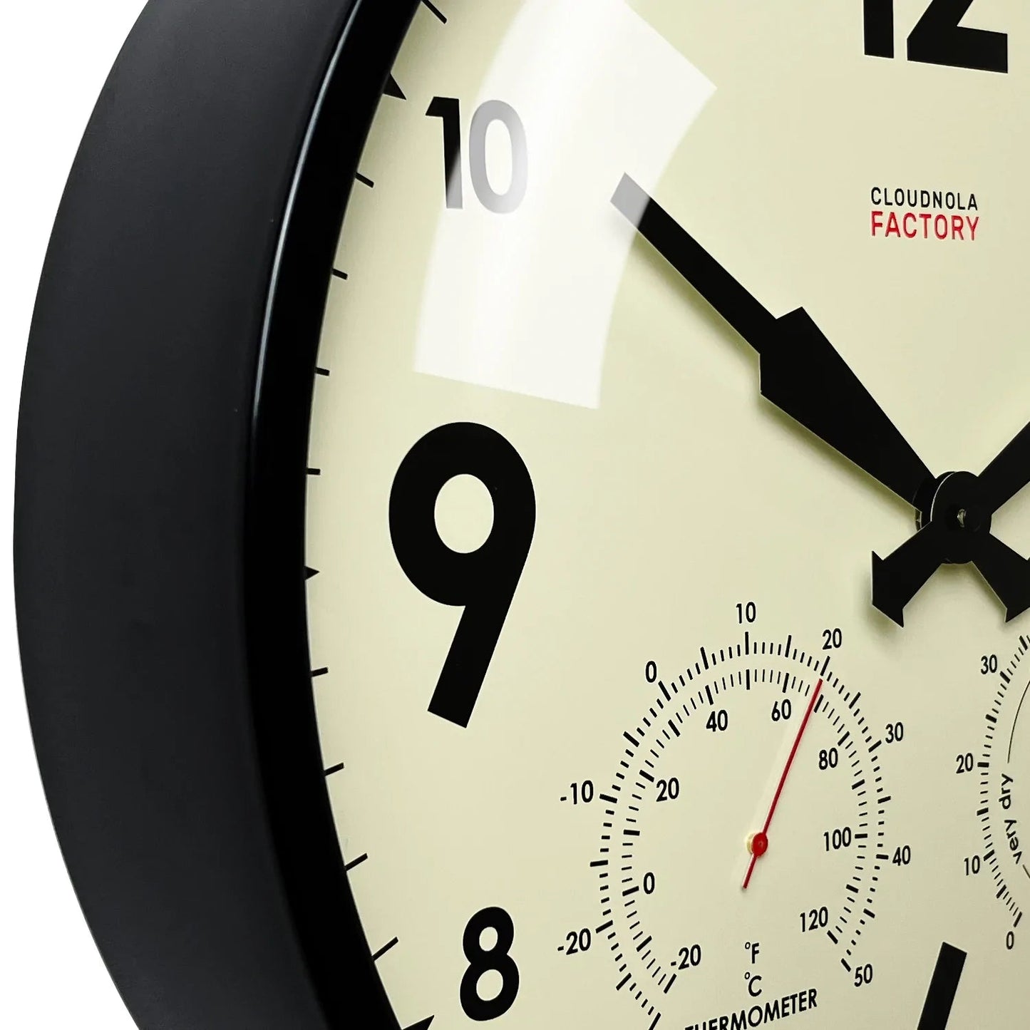 Factory Outdoor XL Wall Clock & Weather Station
