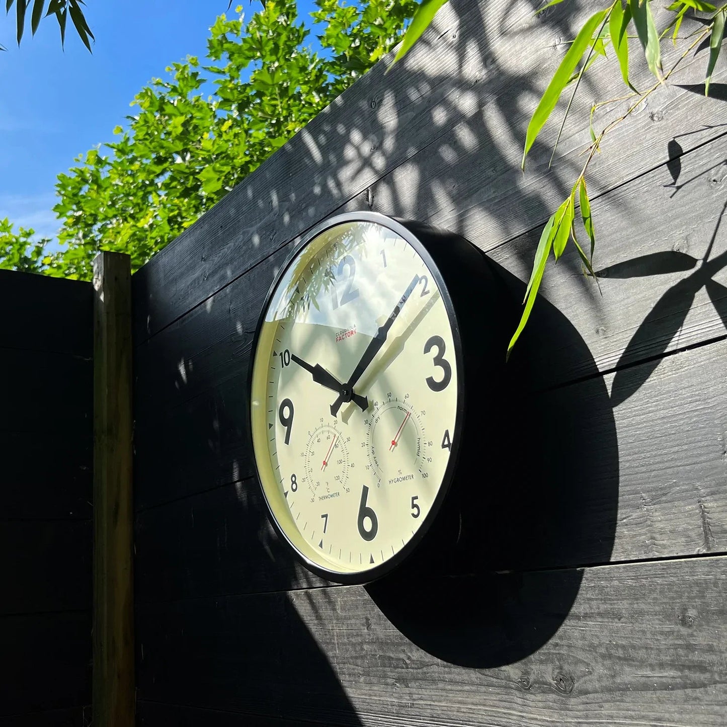 Factory Outdoor XL Wall Clock & Weather Station