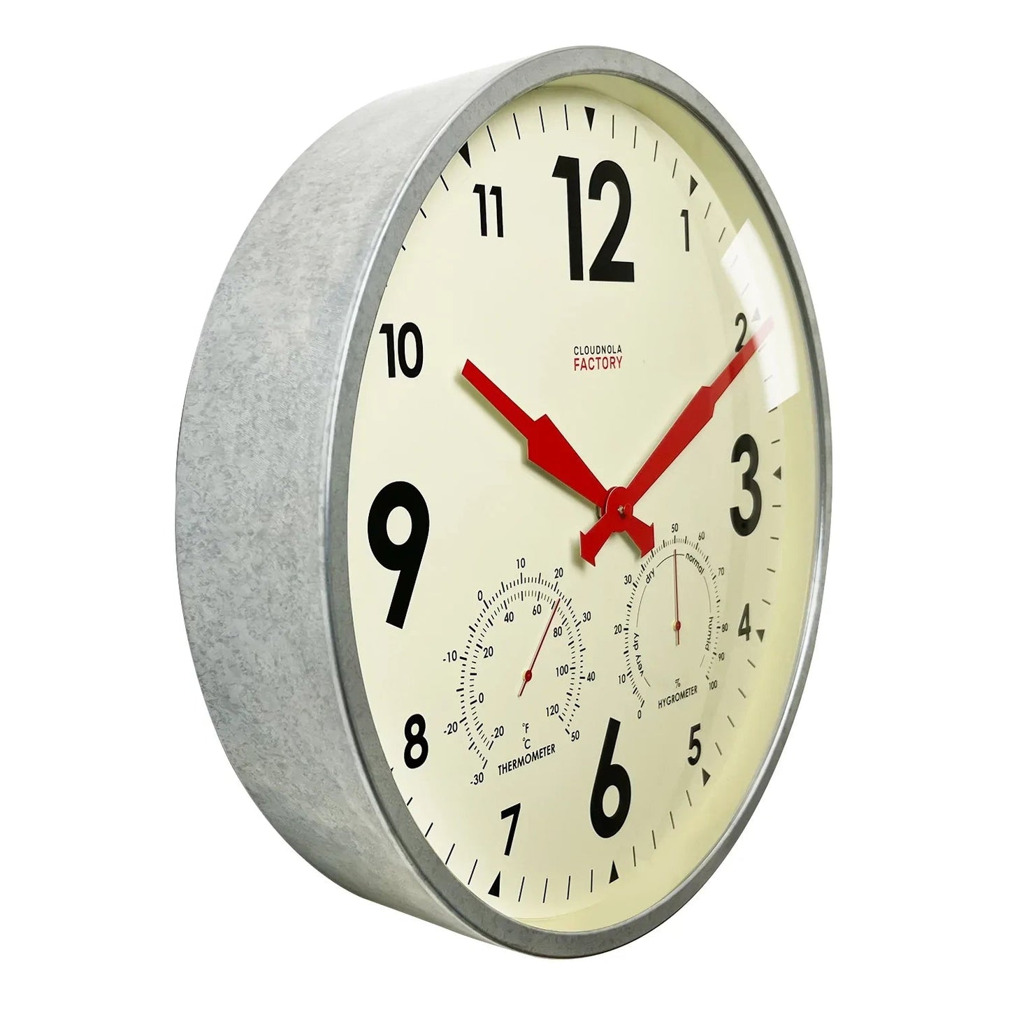 Factory Outdoor XL Wall Clock & Weather Station