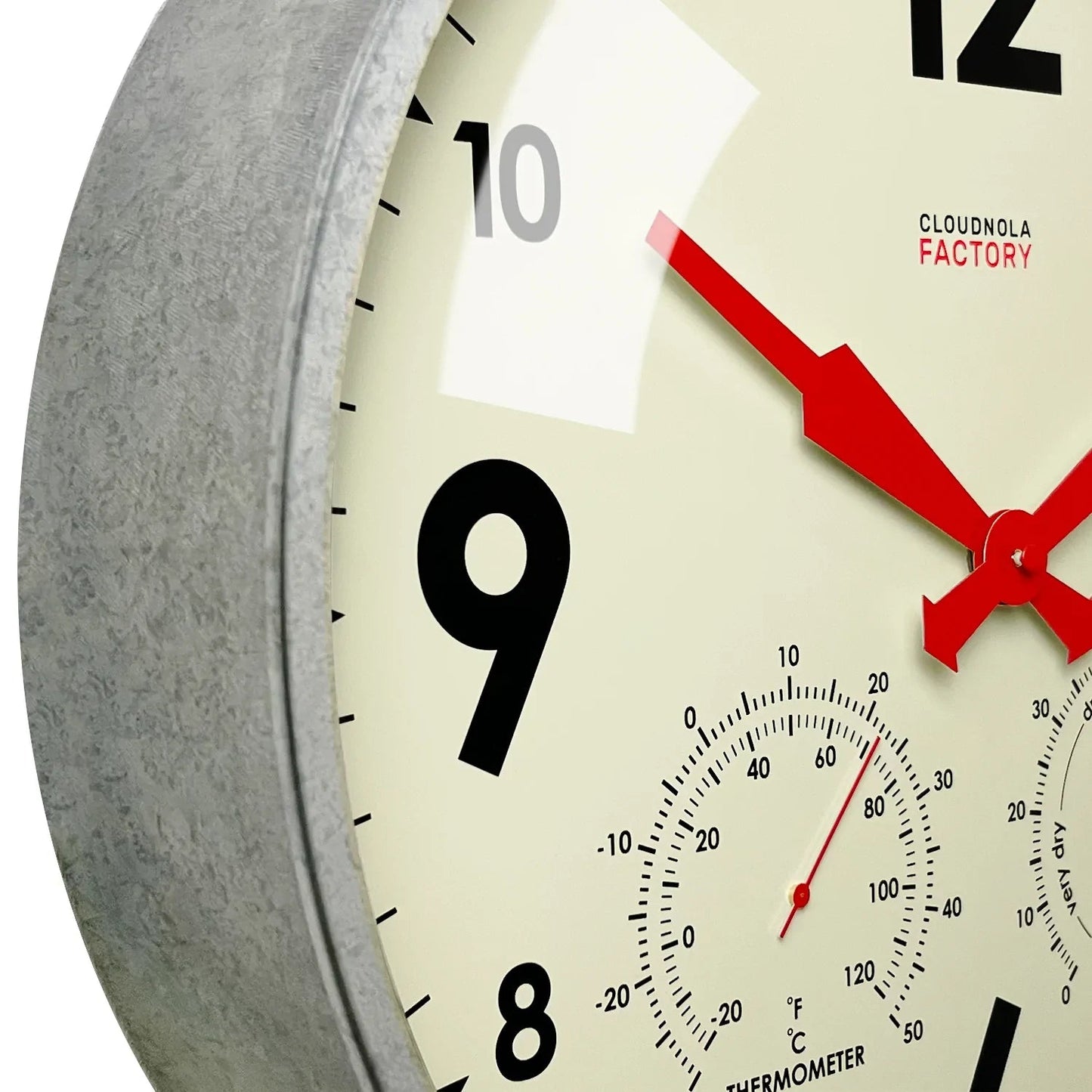 Factory Outdoor XL Wall Clock & Weather Station