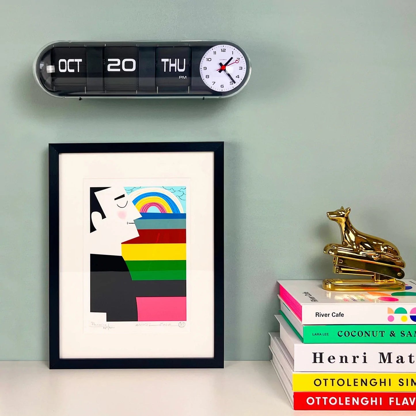 Capsule Black Date & Time Flip Clock
