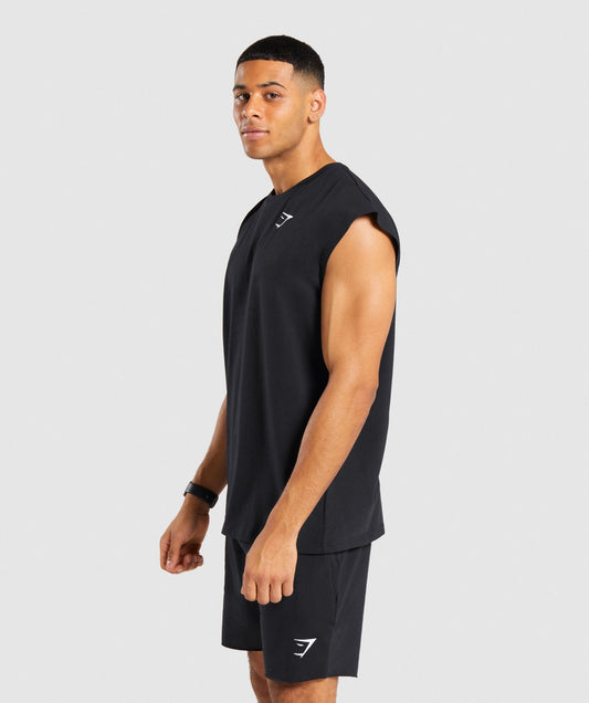 Gymshark Critical Cut Off Sleeveless Tee - Black