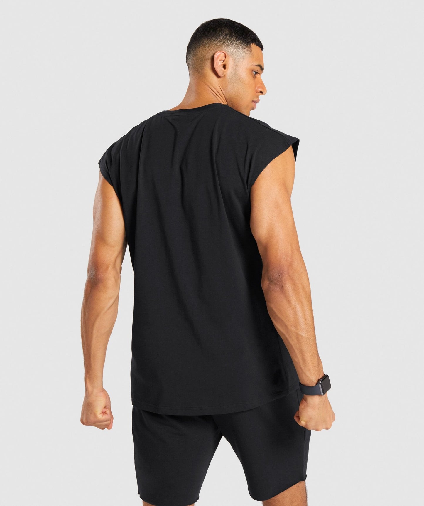 Gymshark Critical Cut Off Sleeveless Tee - Black