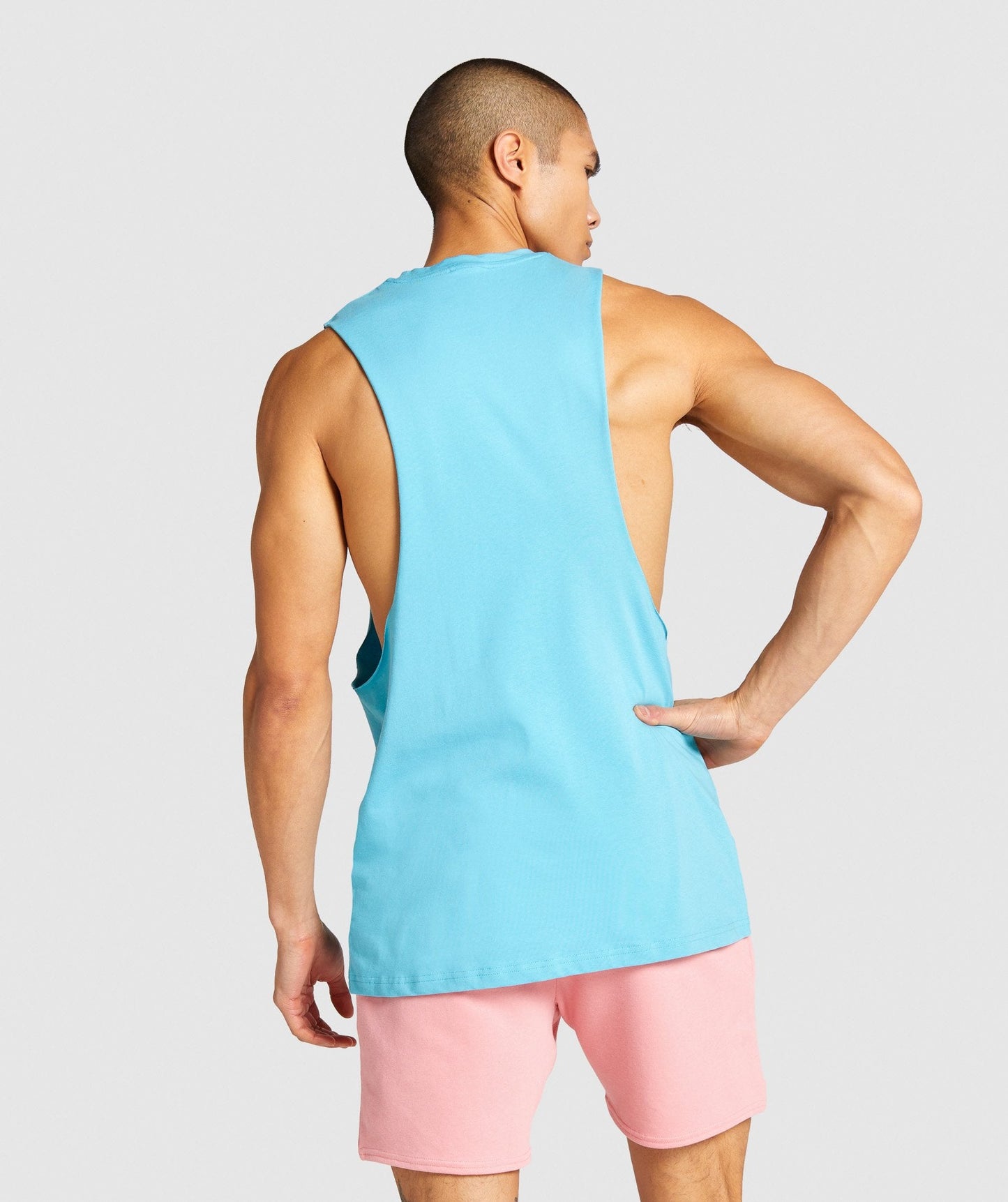 Gymshark Critical Drop Arm Tank - Light Blue