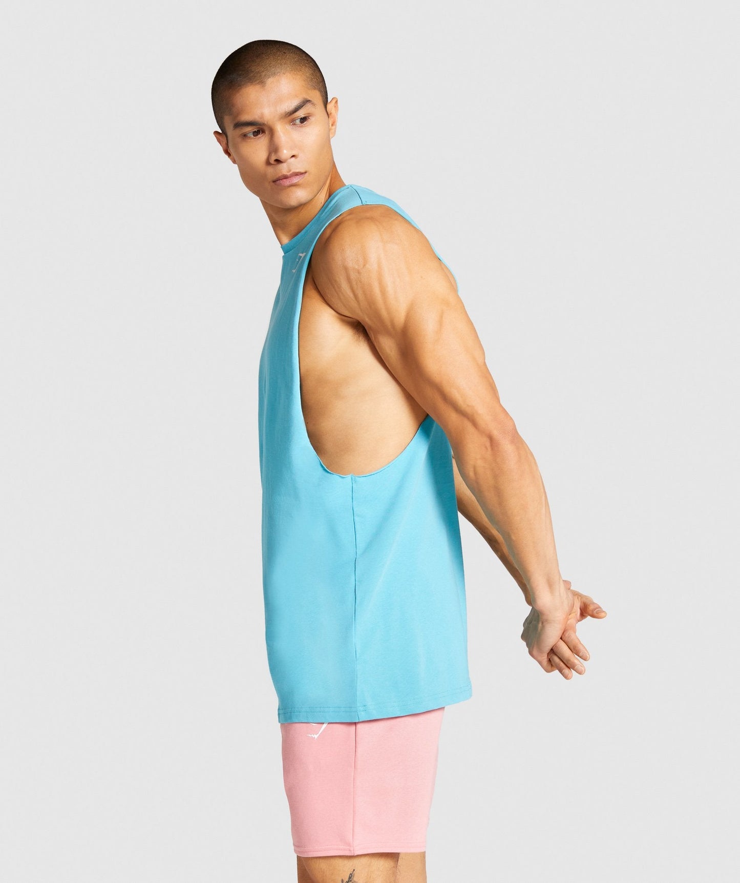 Gymshark Critical Drop Arm Tank - Light Blue