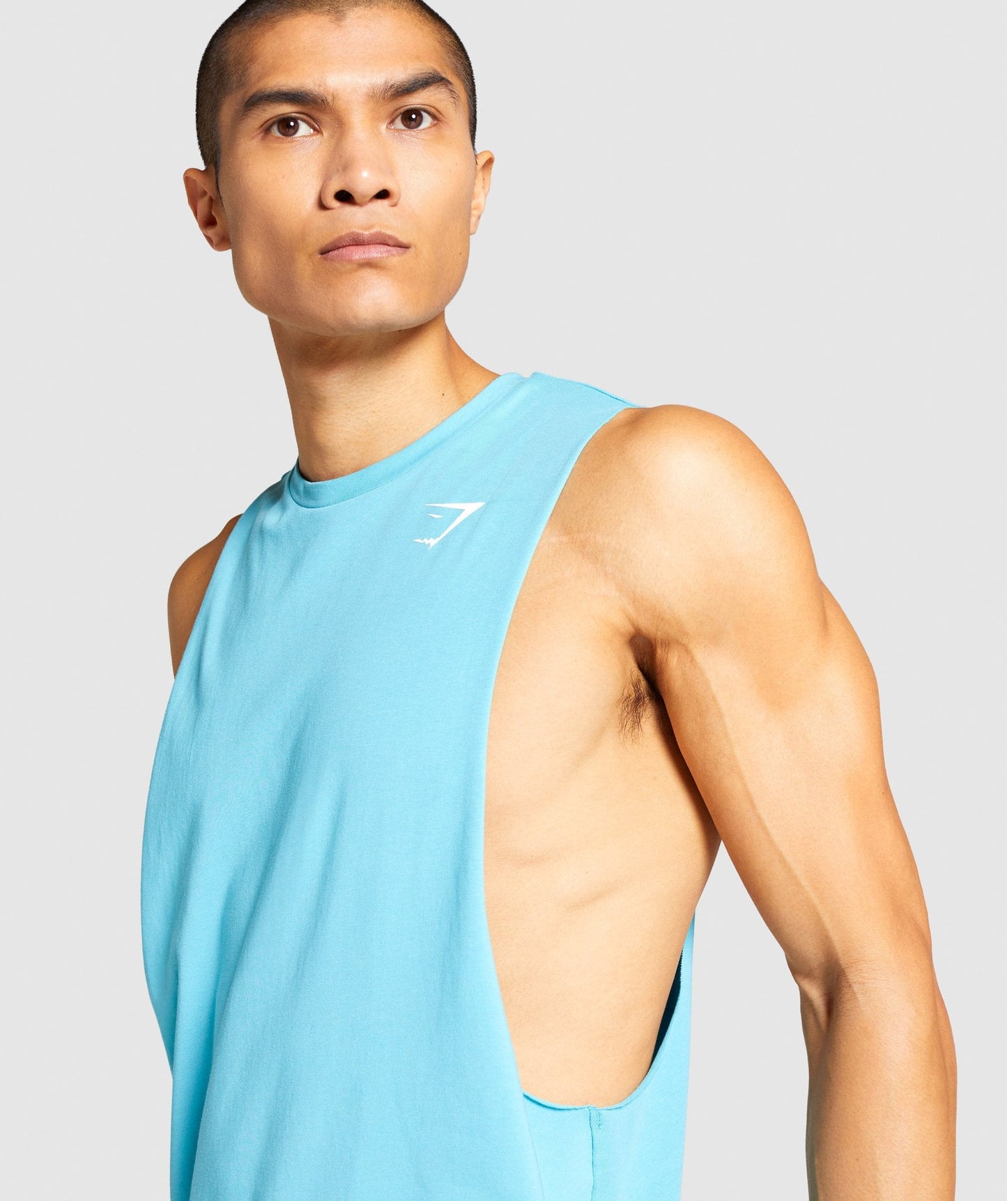 Gymshark Critical Drop Arm Tank - Light Blue