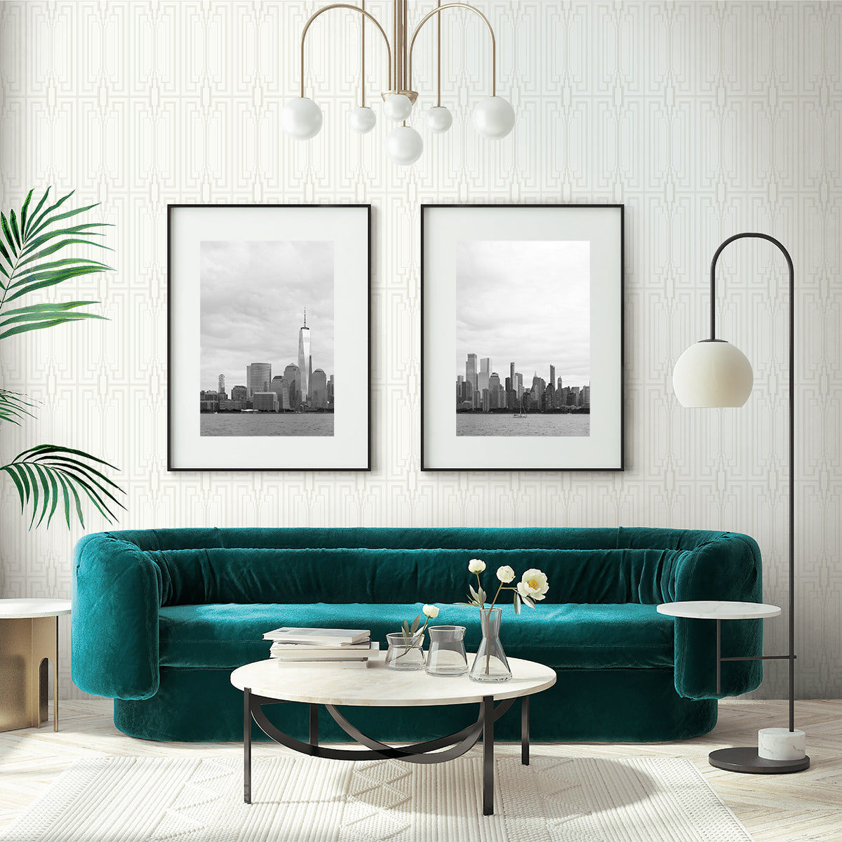 Manhattan Pearlescent Wallpaper from Deco 2 by Collins & Company