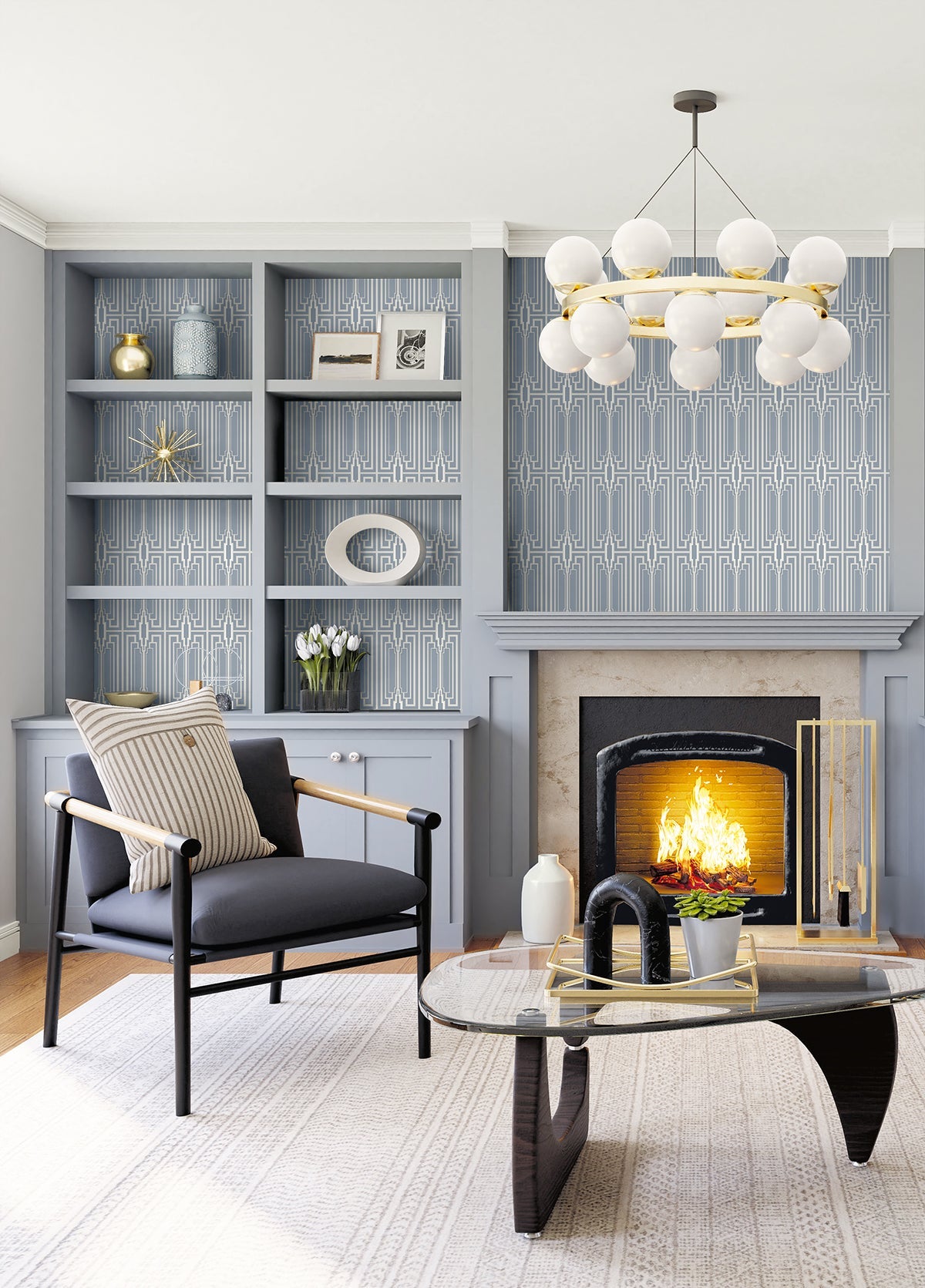 Manhattan Peacock Wallpaper from Deco 2 by Collins & Company