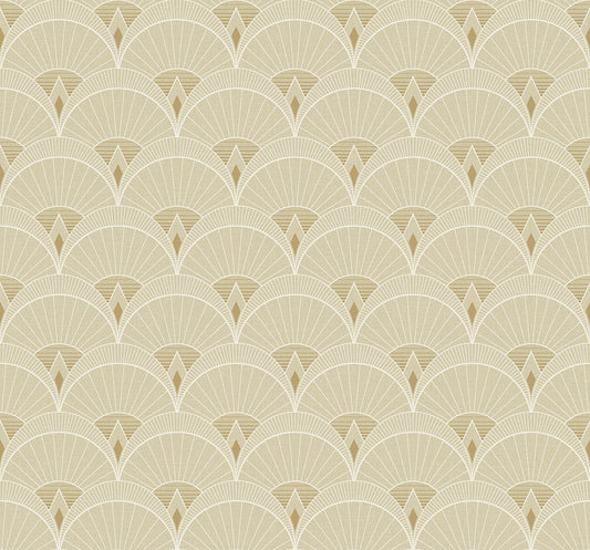 Chrysler Arches Soft Beige Wallpaper from Deco 2 by Collins & Company