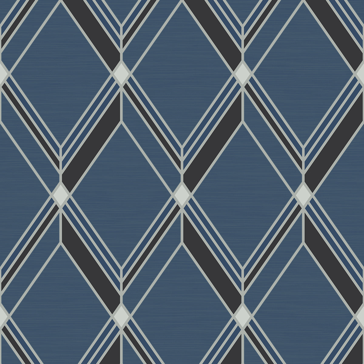 Brooklyn Diamond Blue Wallpaper from Deco 2 by Collins & Company