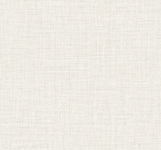 Glitter Faux Finish White Linen Wallpaper from Deco 2 by Collins & Company