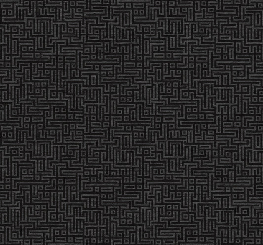 Rockefellar Maze Onyx Wallpaper from Deco 2 by Collins & Company