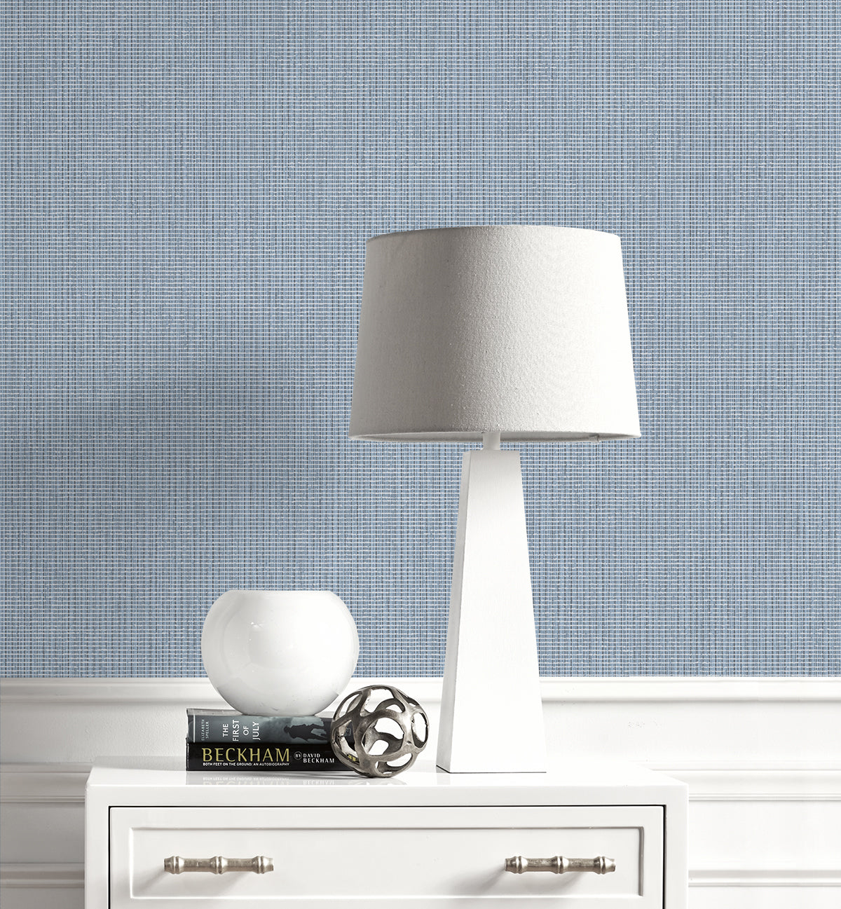 Queens Weave Steel Blue Wallpaper from Deco 2 by Collins & Company