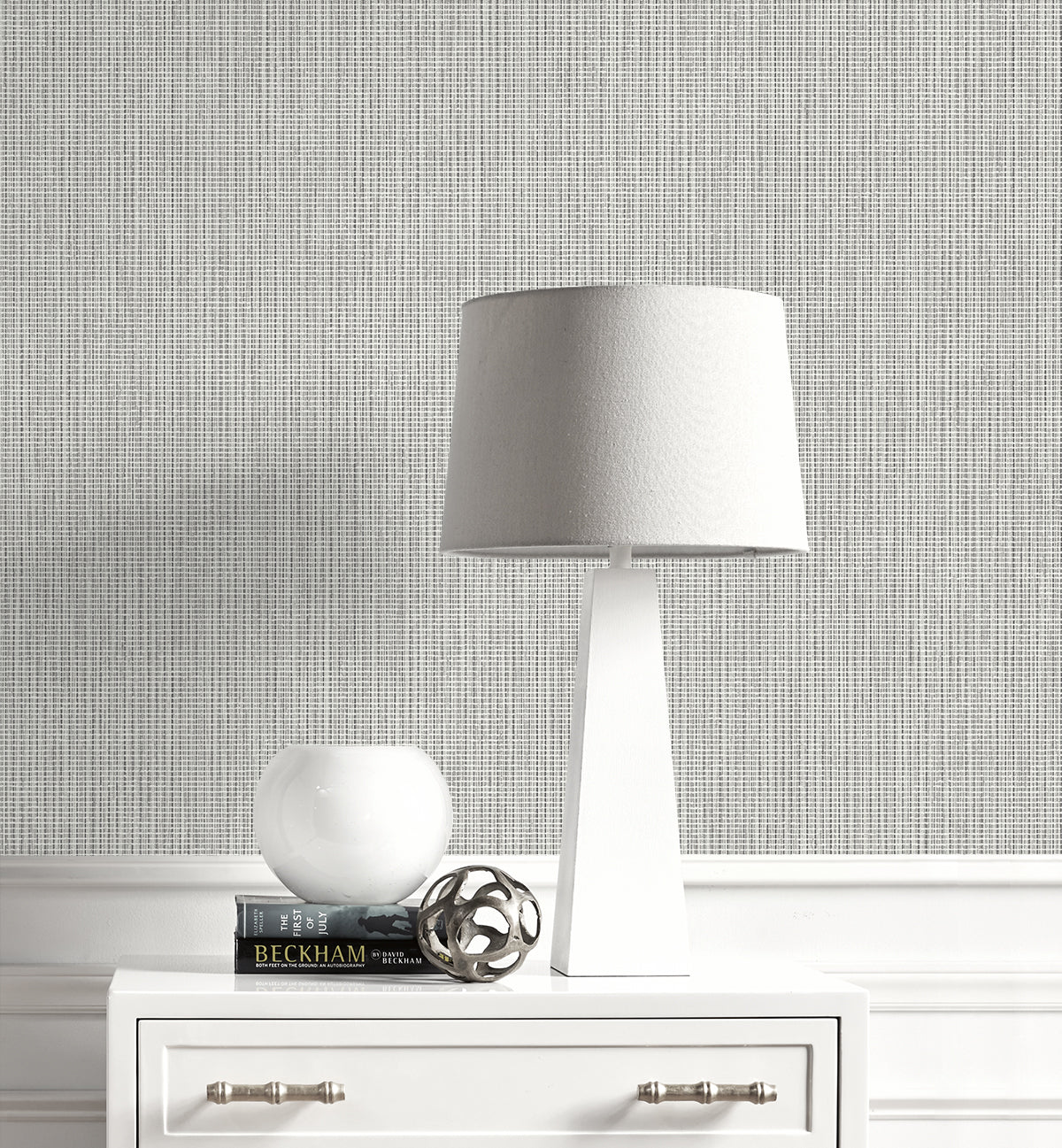 Queens Weave Alloy Wallpaper from Deco 2 by Collins & Company