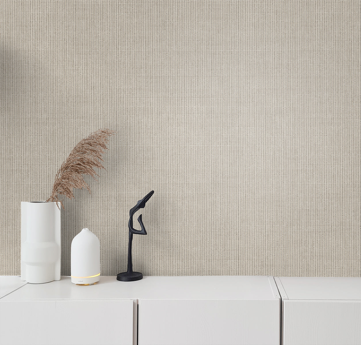 Queens Weave Taupe Gray Wallpaper from Deco 2 by Collins & Company