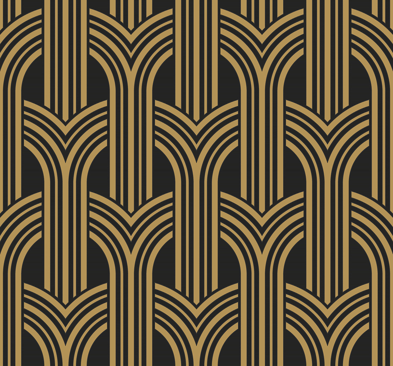 Broadway Arches Antique Gold Wallpaper from Deco 2 by Collins & Company