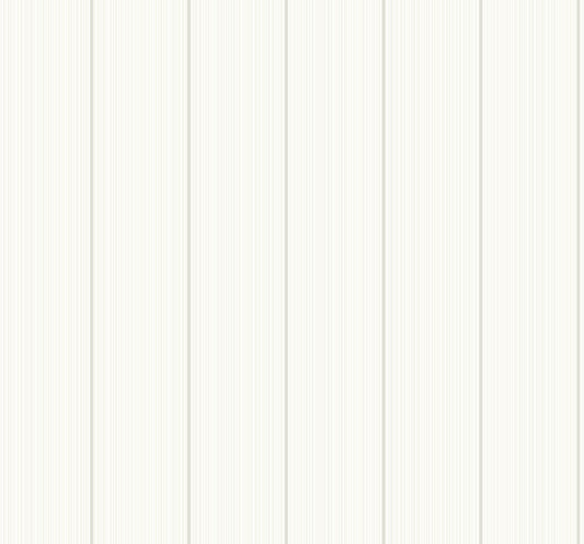 Rockefeller Stripe Dove White Wallpaper from Deco 2 by Collins & Company