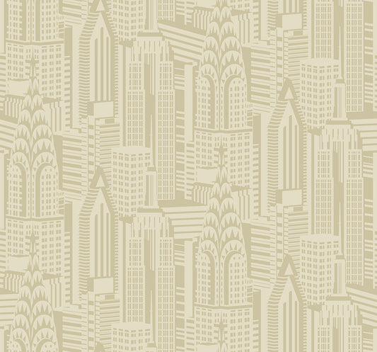 Manhattan Skyline Aurum Wallpaper from Deco 2 by Collins & Company