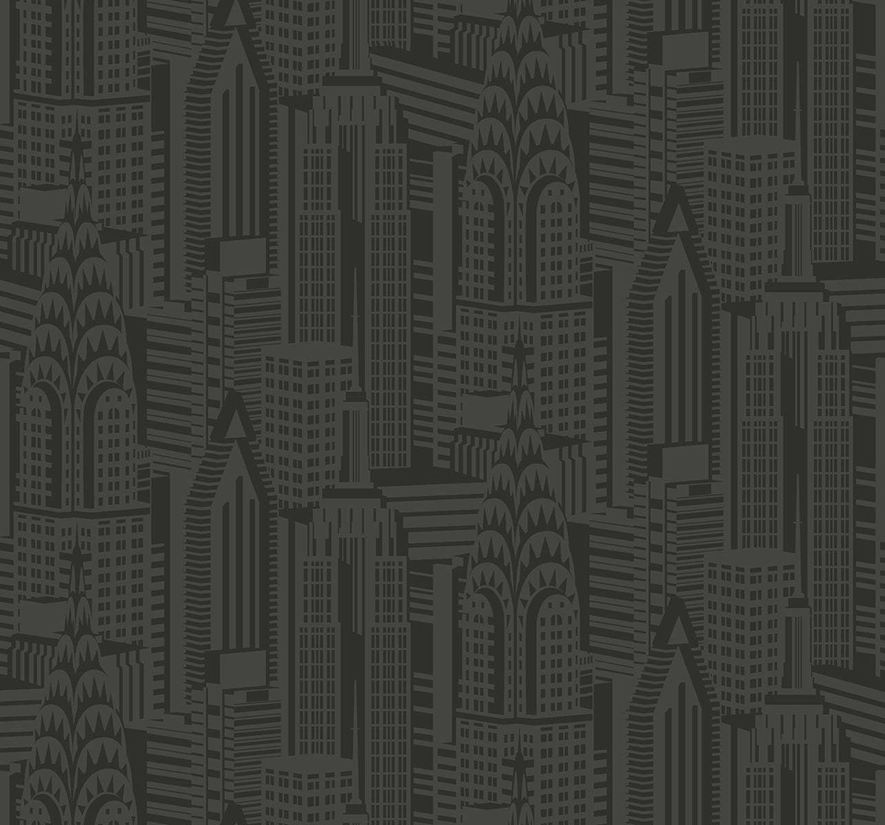 Manhattan Skyline Midnight Wallpaper from Deco 2 by Collins & Company