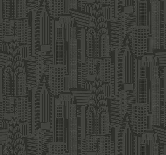 Manhattan Skyline Midnight Wallpaper from Deco 2 by Collins & Company