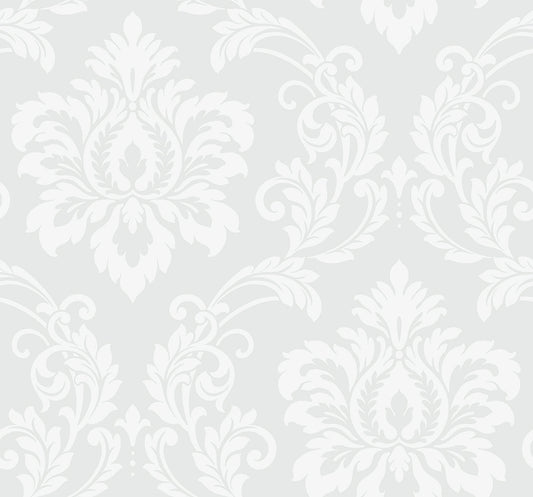 Deco Damask Frosty Wallpaper from Deco 2 by Collins & Company