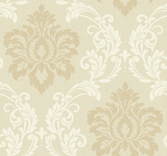 Deco Damask Linen Wallpaper from Deco 2 by Collins & Company