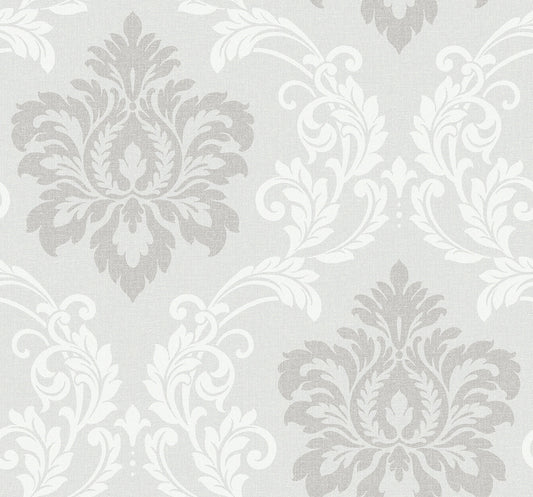 Deco Damask Cool Mist Wallpaper from Deco 2 by Collins & Company