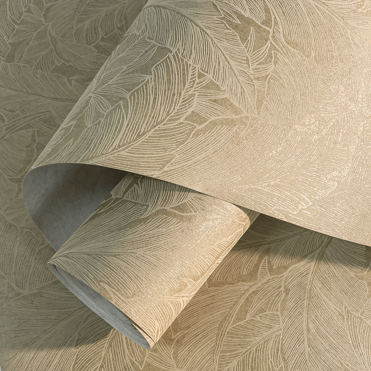 Deco Banana Leaf Old Gold Wallpaper from Deco 2 by Collins & Company