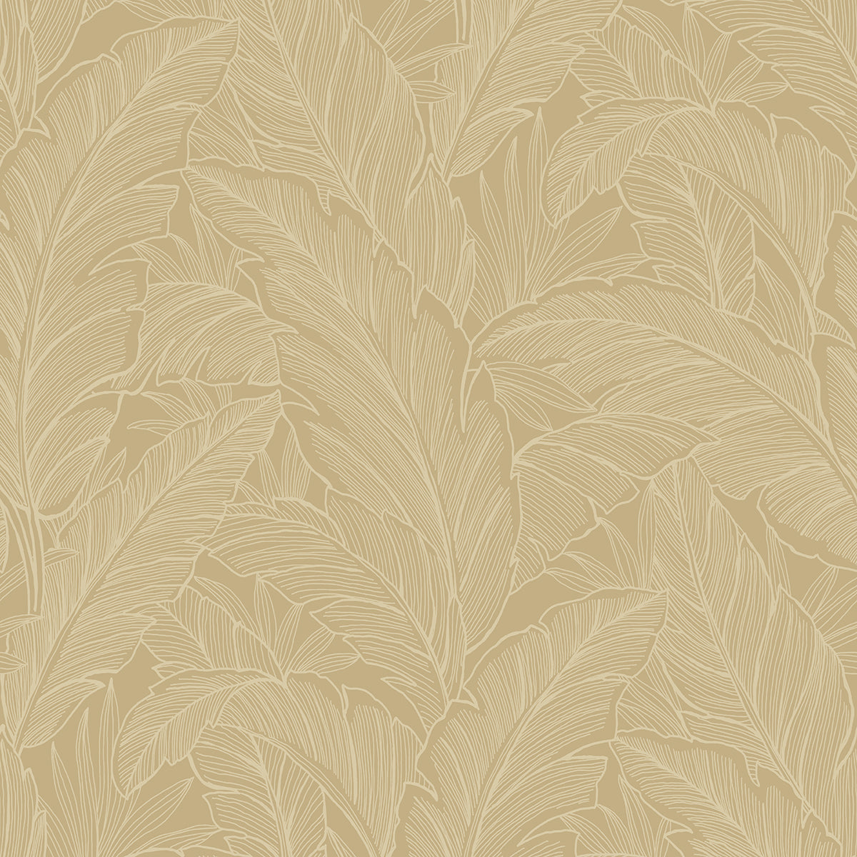 Deco Banana Leaf Old Gold Wallpaper from Deco 2 by Collins & Company