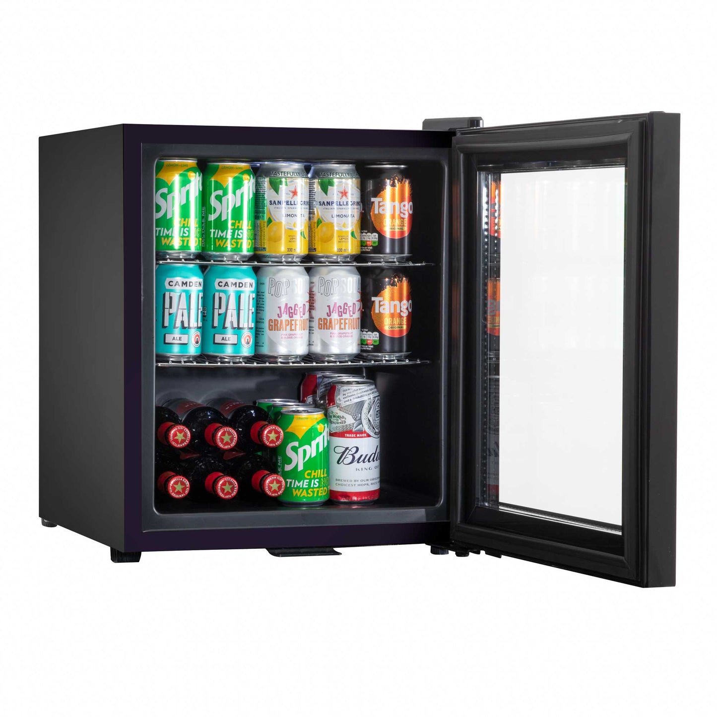 Baridi 50L Drinks/Beer & Wine Mini Cooler Fridge with LED Light, Black - DH12
