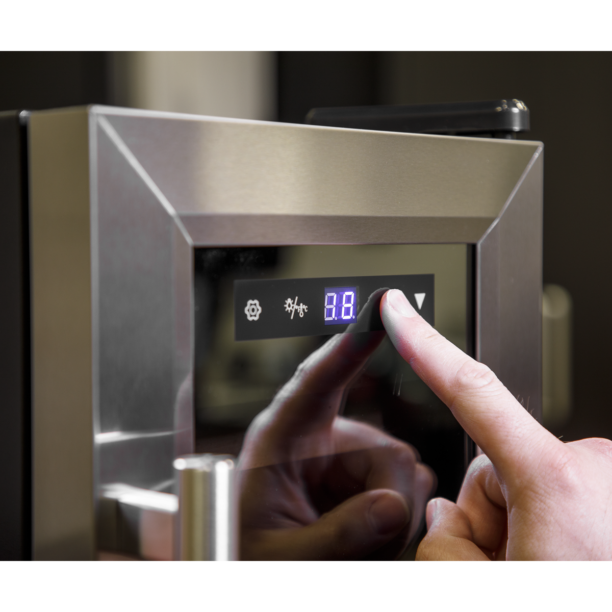 Baridi 12 Bottle Wine Cooler with Digital Touch Screen Controls & LED Light, Stainless Steel - DH28