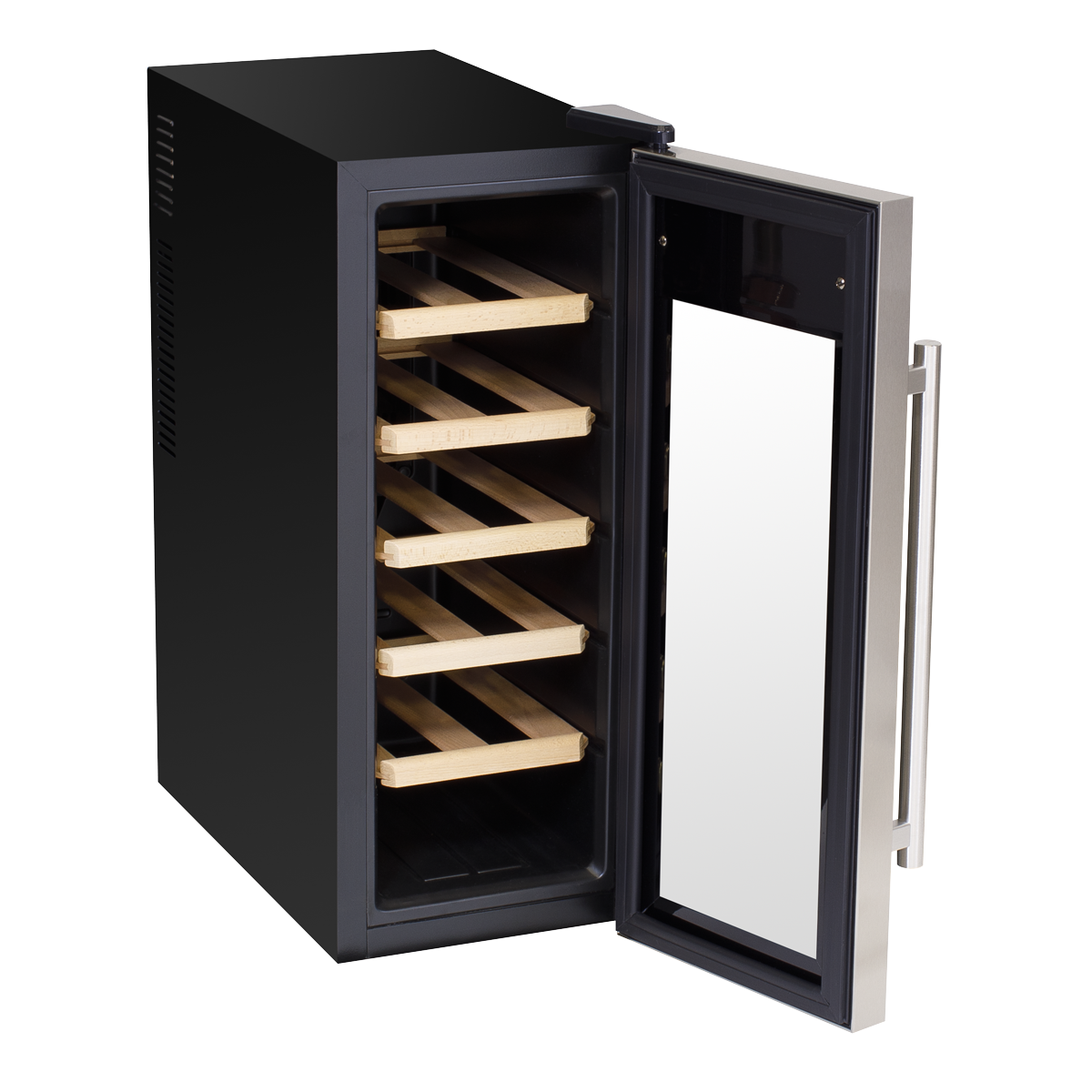 Baridi 12 Bottle Wine Cooler with Digital Touch Screen Controls & LED Light, Stainless Steel - DH28