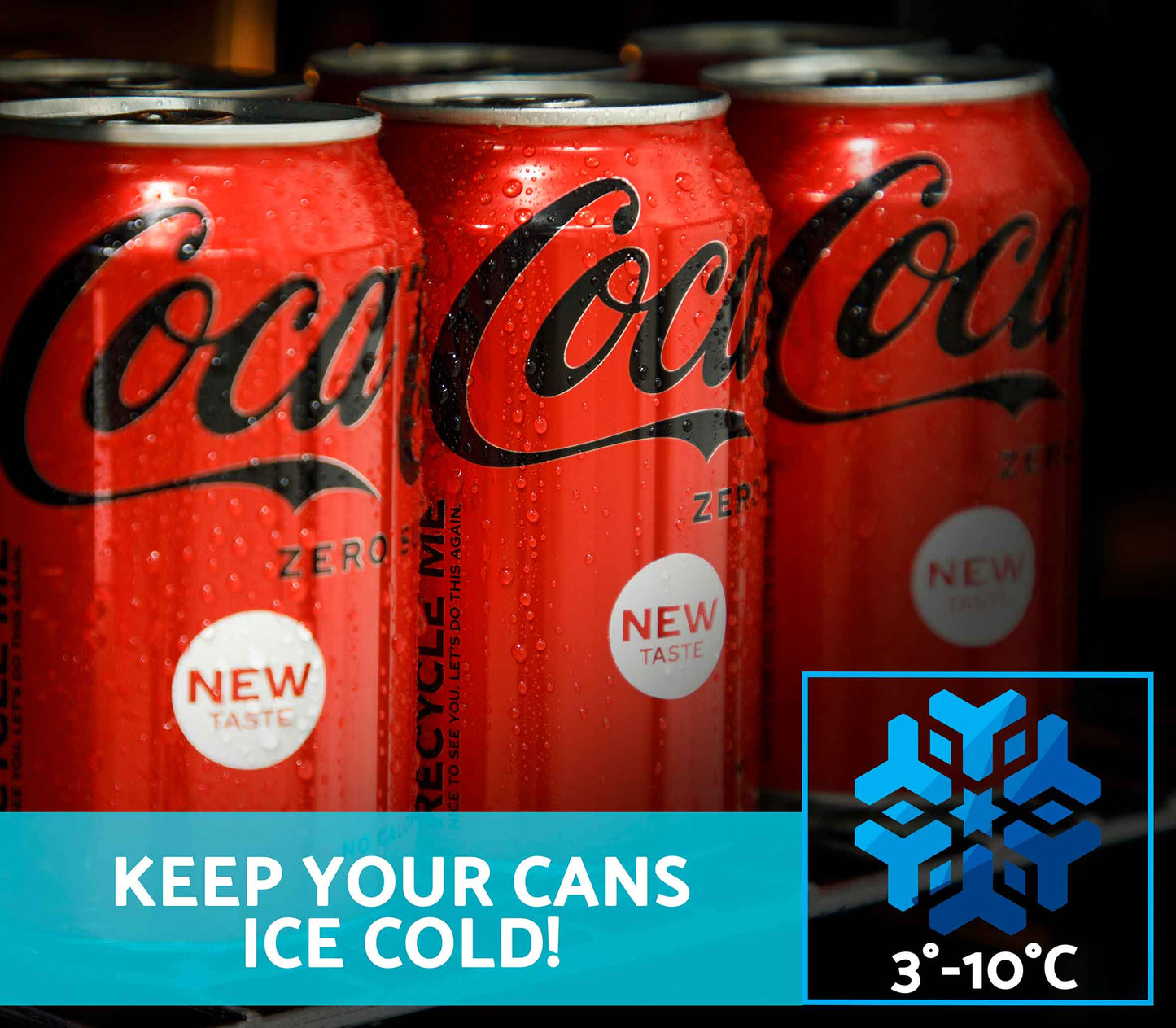 Baridi 85L Under Counter Drinks, Beer & Wine Cooler Fridge with Light, Stainless Steel - DH31