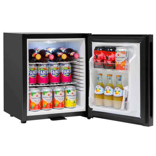 Baridi 25L Ultra Quiet Drinks & Wine Mini Cooler Fridge with LED Light, Black - DH57