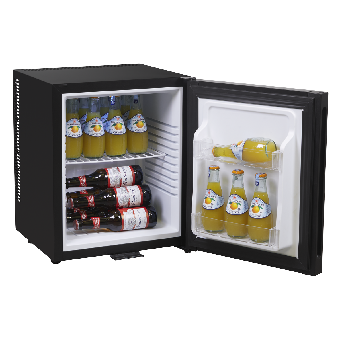 Baridi 25L Ultra Quiet Drinks & Wine Mini Cooler Fridge with LED Light, Black - DH57