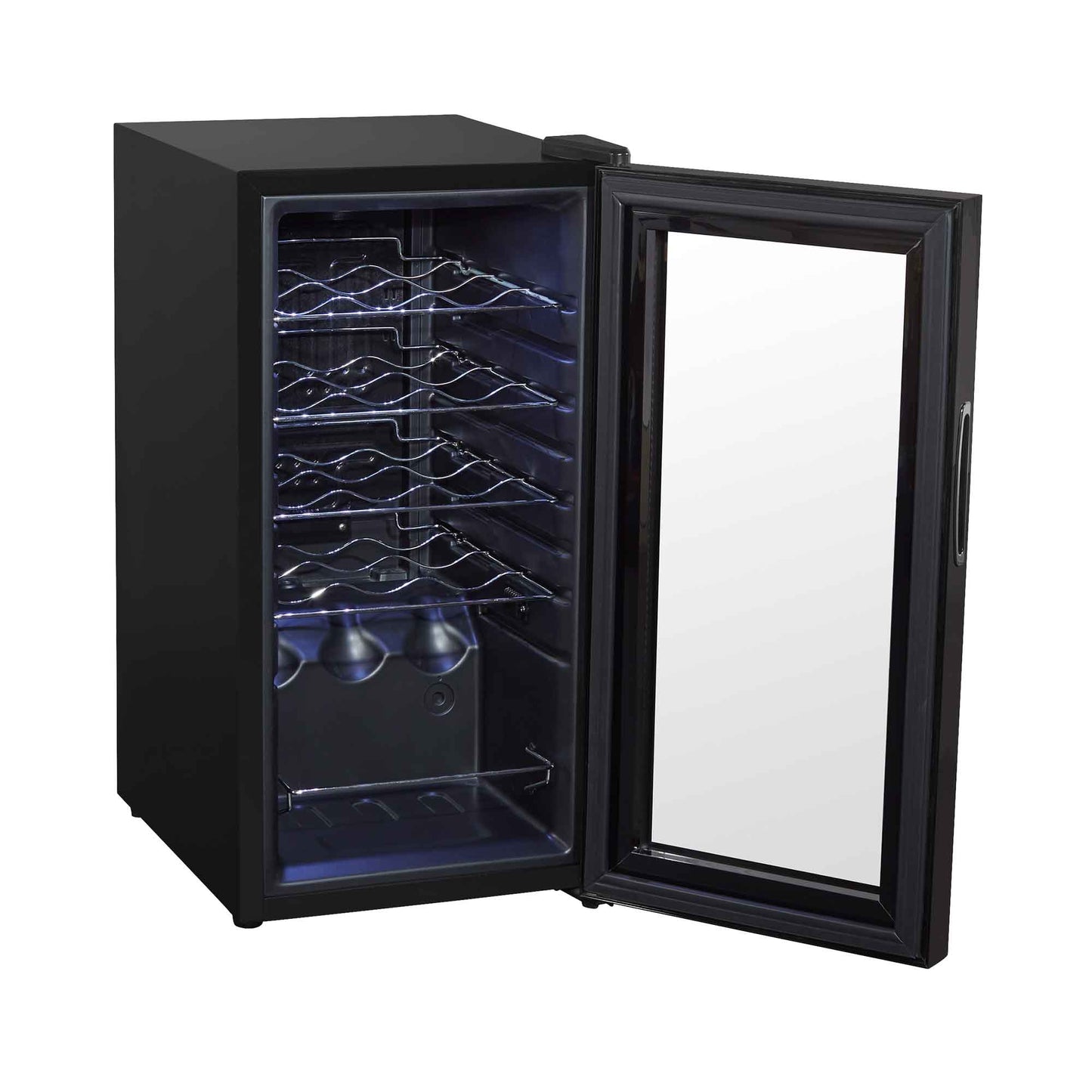 Baridi 15 Bottle Wine Cooler Fridge with Digital Touch Screen Controls & LED Light, Black - DH5
