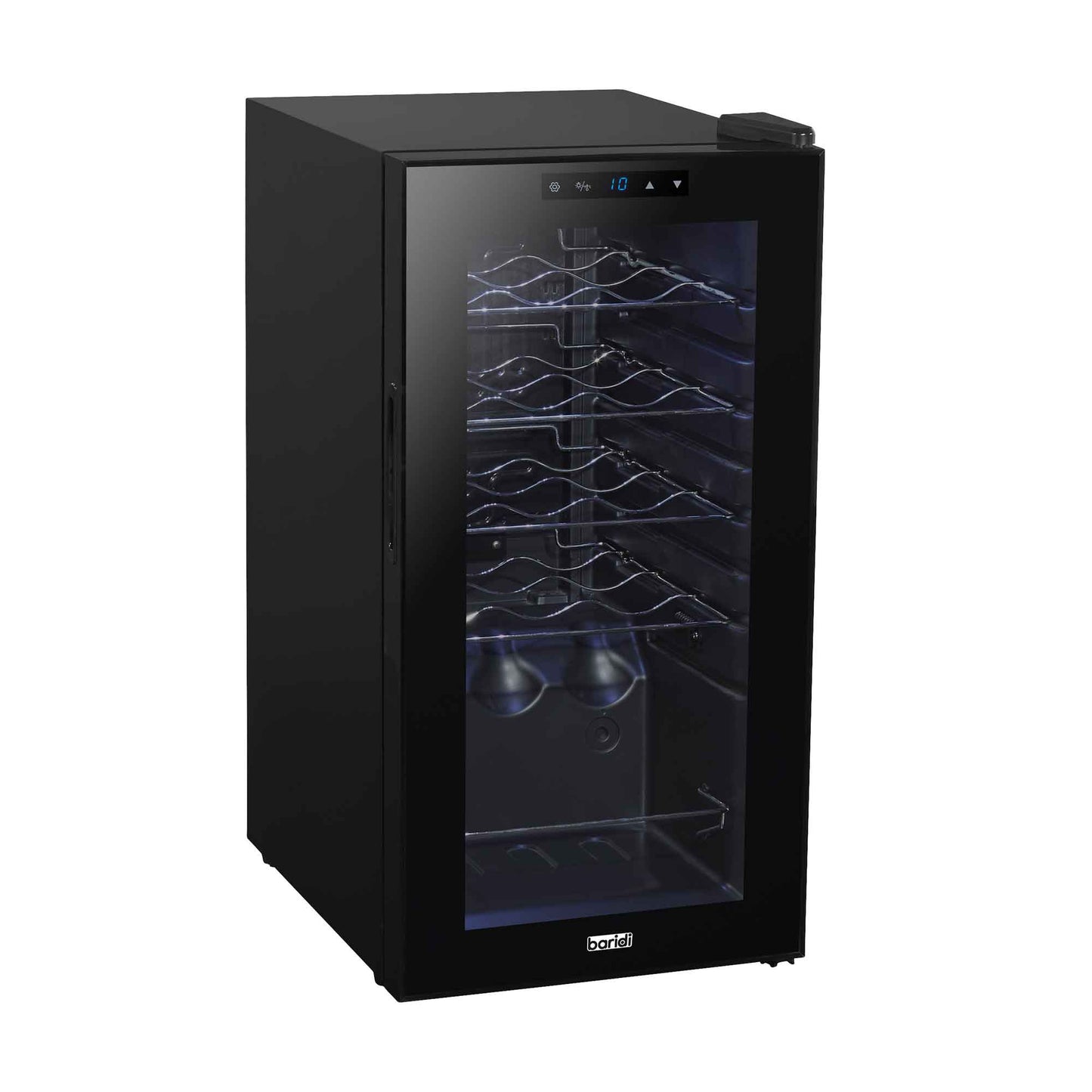 Baridi 15 Bottle Wine Cooler Fridge with Digital Touch Screen Controls & LED Light, Black - DH5