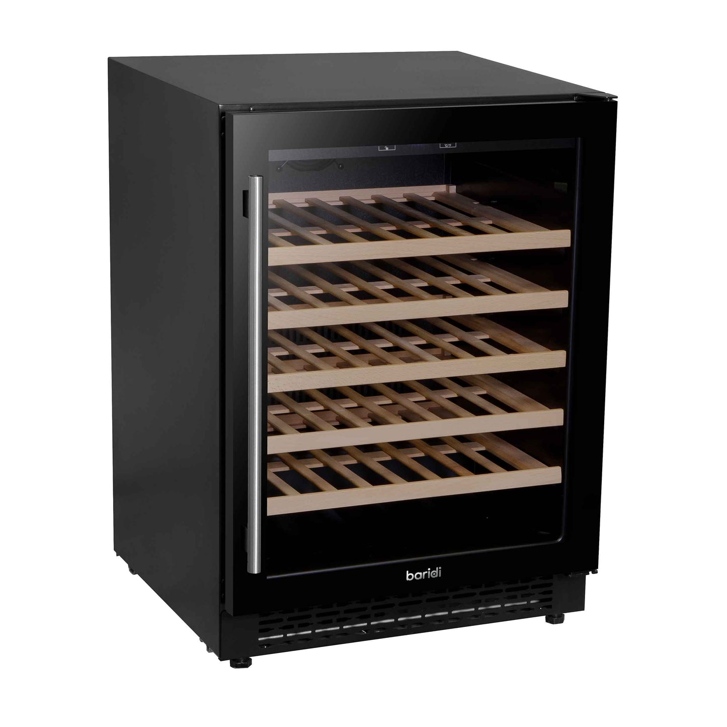 Baridi 54 Bottle Wine Cellar Fridge with Digital Touch Screen Controls, Black - DH78