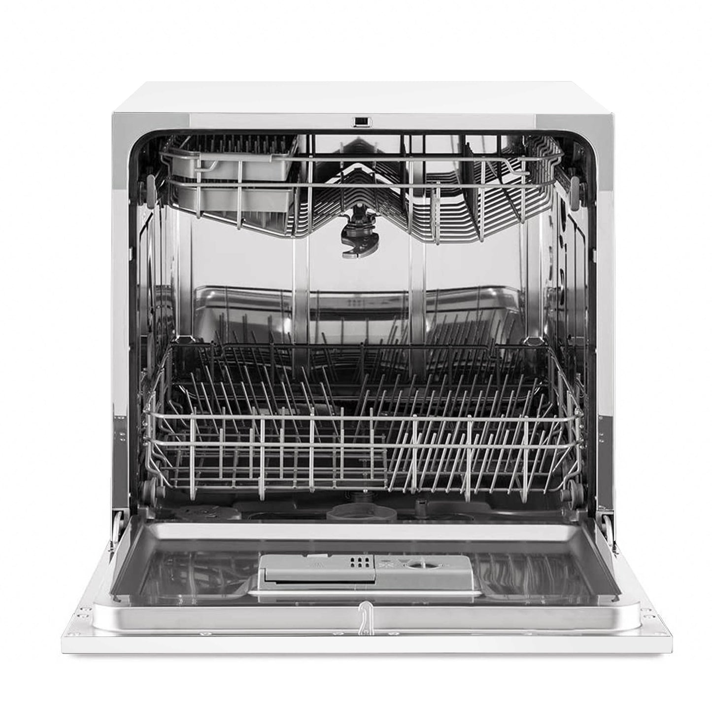 Compact Tabletop Dishwasher 8 Place Settings, 6 Programmes, Low Noise, 8L Cycle - White - DH86