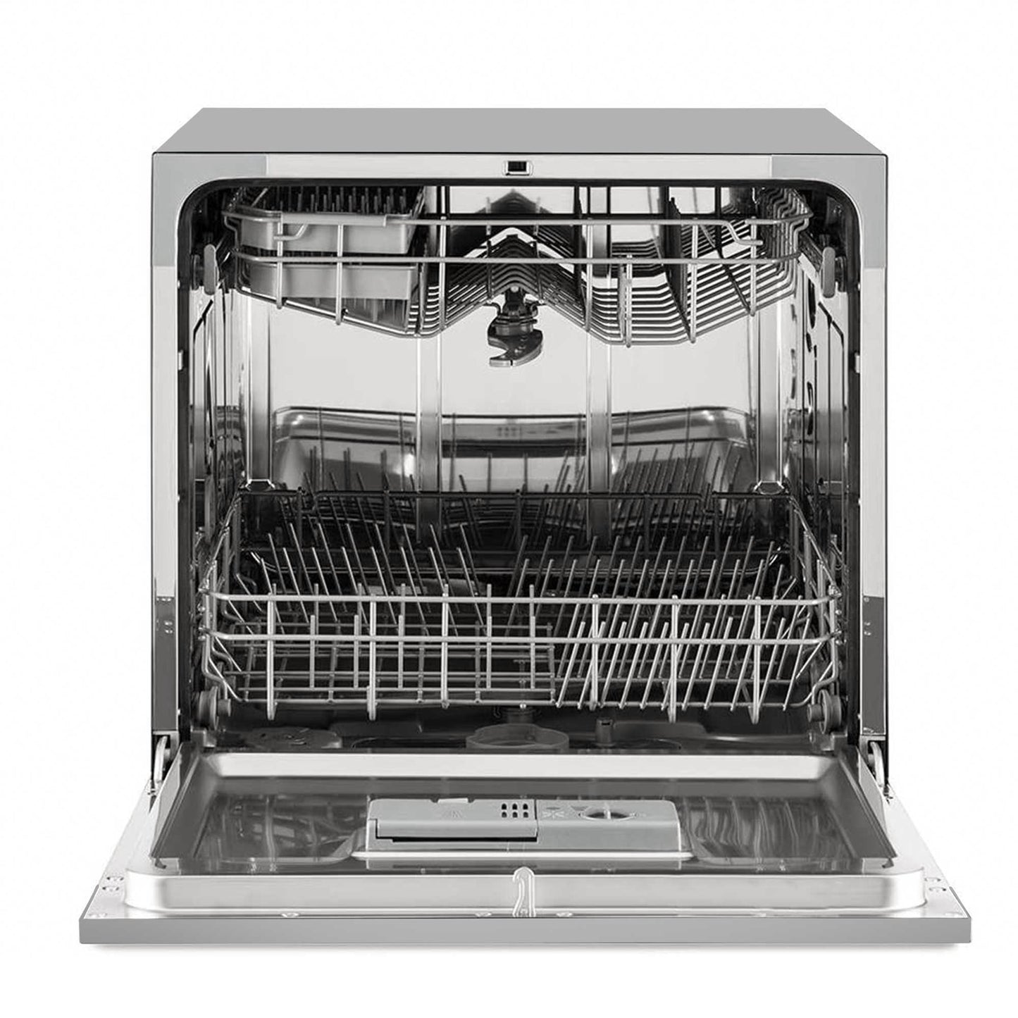 Compact Tabletop Dishwasher 8 Place Settings, 6 Programmes, Low Noise, 8L Cycle - Silver - DH87
