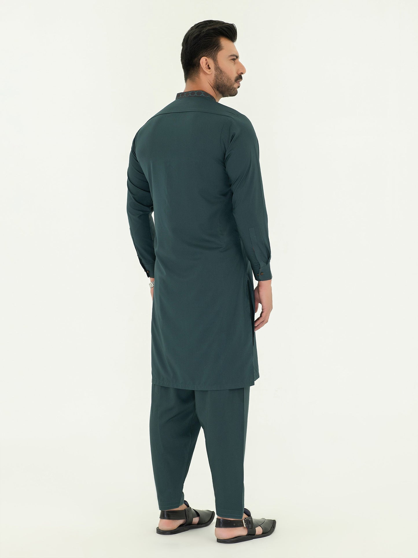 2 Piece Embroidered Wash and Wear Suit