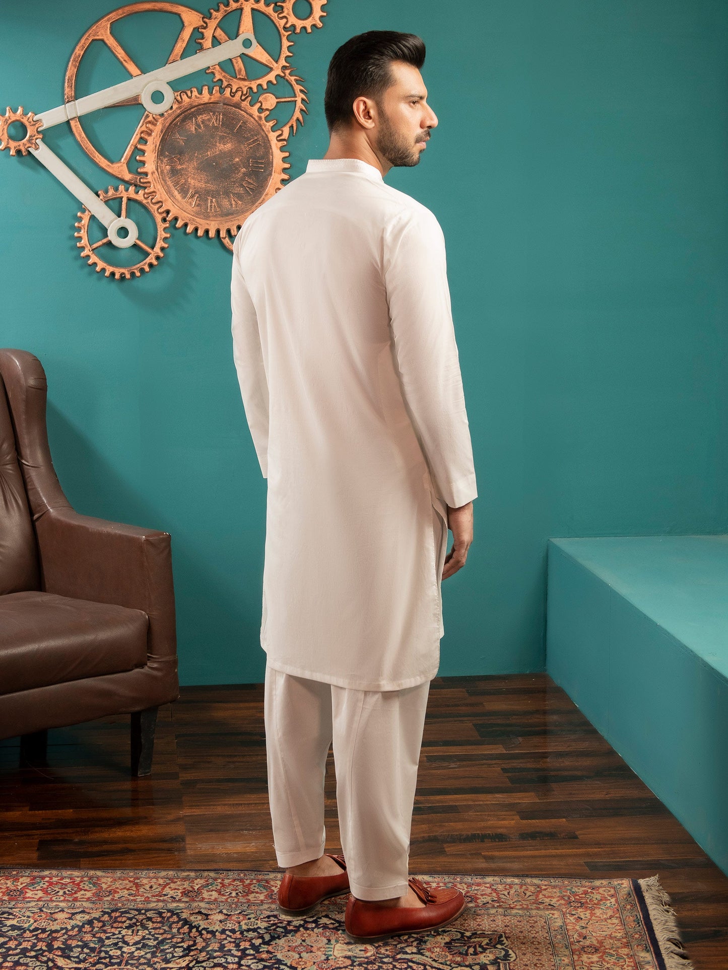 2 Piece Embroidered Cotton Suit