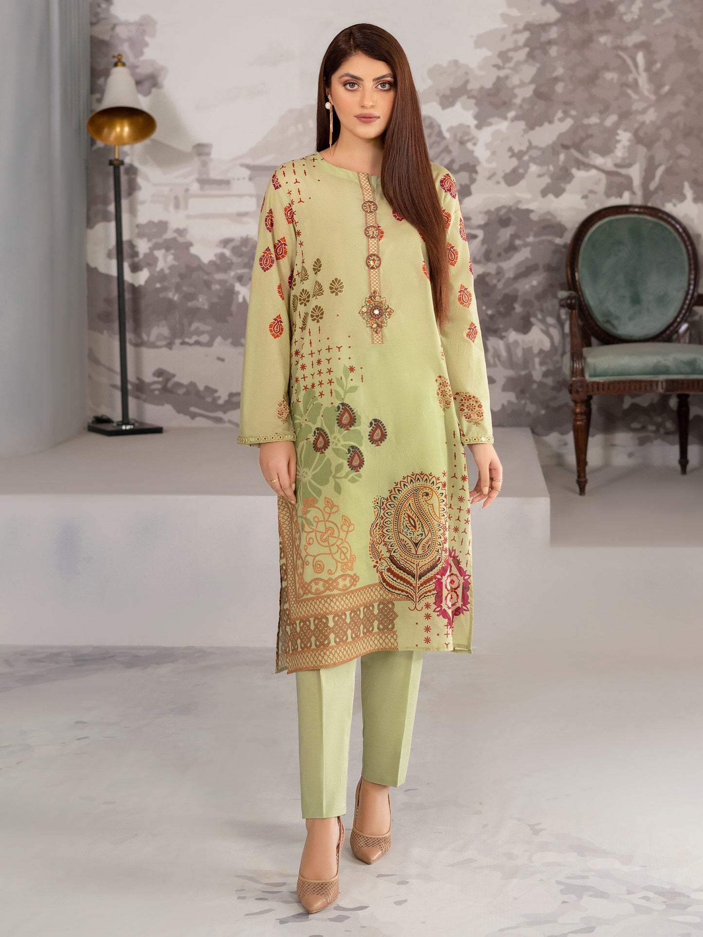 2 Piece Embroidered Lawn Suit