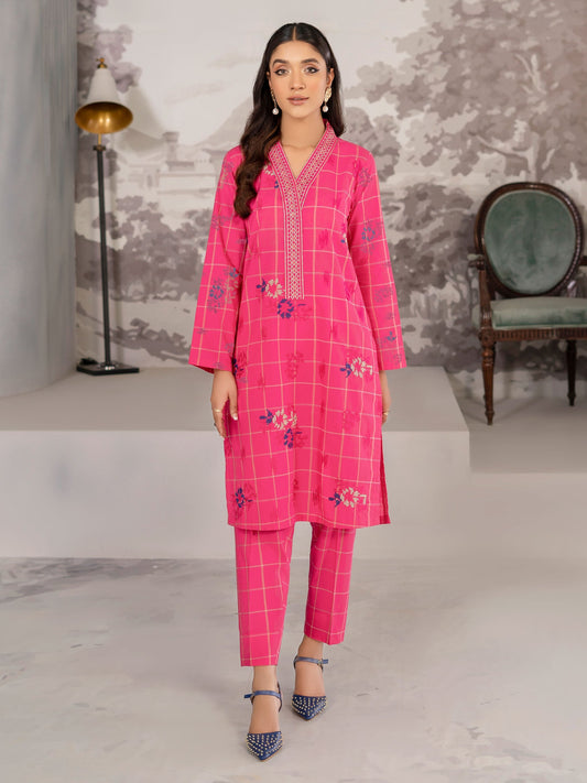 2 Piece Embroidered Yarn Dyed Suit