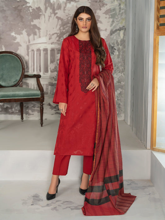 3 Piece Embroidered Jacquard Suit