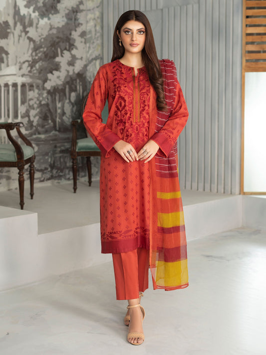 3 Piece Embroidered Jacquard Suit