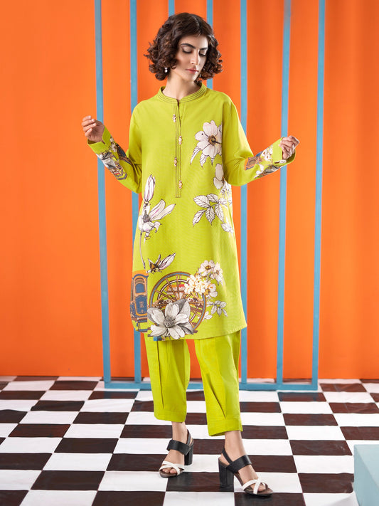 2 Piece Printed Khaddar Suit